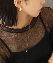 Lilas | 《WEB限定》10mmオーバルニュアンスモチーネックレス K10(ネックレス)