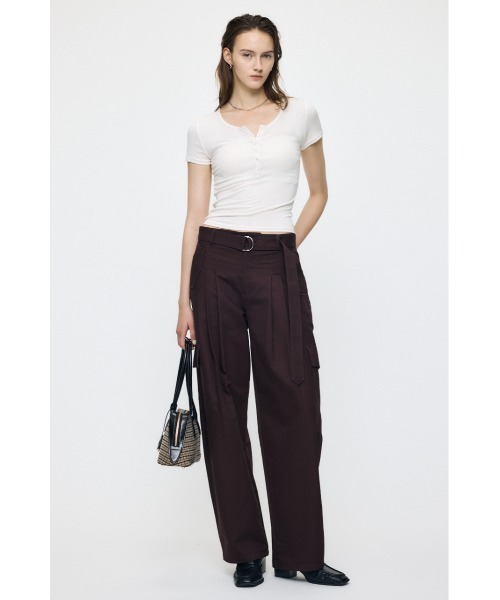 MOUSSY(マウジー)の「【26年AW新作】BELTED カーゴパンツ(カーゴパンツ・レディース・ブラウン/カーキ・2/1)」の3枚目の写真