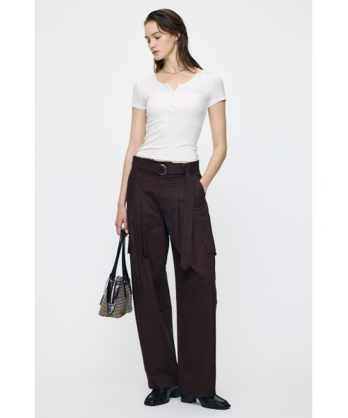 MOUSSY(マウジー)の「【26年AW新作】BELTED カーゴパンツ(カーゴパンツ・レディース・ブラウン/カーキ・2/1)」の4枚目の写真