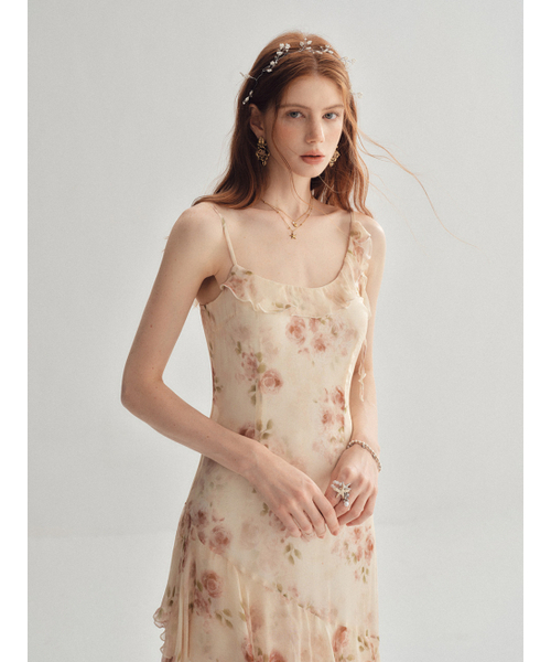 SINCETHEN(シンスゼン)の「ブラーリングローズアシンメトリー ロングワンピース(ワンピース・レディース・その他・SMALL/MEDIUM/LARGE)」の3枚目の写真
