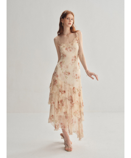 SINCETHEN(シンスゼン)の「ブラーリングローズアシンメトリー ロングワンピース(ワンピース・レディース・その他・SMALL/MEDIUM/LARGE)」の5枚目の写真
