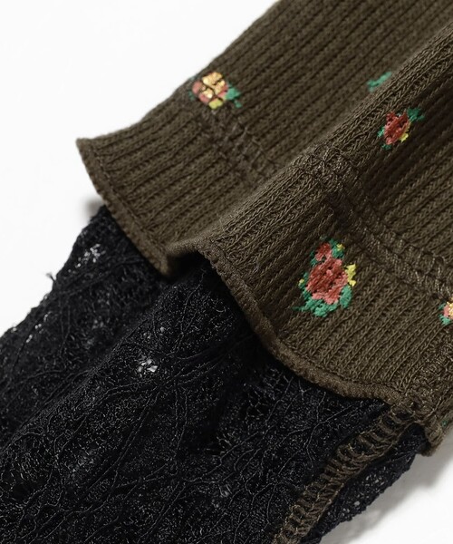 BEAMS COUTURE(ビームスクチュール)の「花柄 サーマル トップス(Tシャツ/カットソー・レディース・クリーム/カーキ・ONE SIZE)」の5枚目の写真