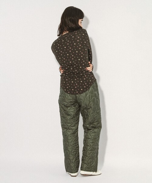 BEAMS COUTURE(ビームスクチュール)の「花柄 サーマル トップス(Tシャツ/カットソー・レディース・クリーム/カーキ・ONE SIZE)」の6枚目の写真