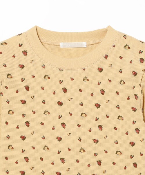 BEAMS COUTURE(ビームスクチュール)の「花柄 サーマル トップス(Tシャツ/カットソー・レディース・クリーム/カーキ・ONE SIZE)」の7枚目の写真