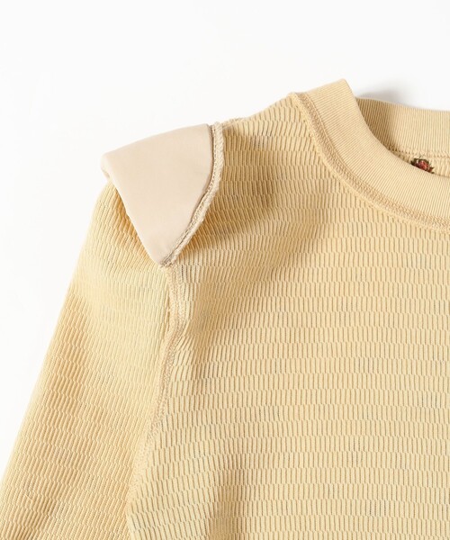 BEAMS COUTURE(ビームスクチュール)の「花柄 サーマル トップス(Tシャツ/カットソー・レディース・クリーム/カーキ・ONE SIZE)」の8枚目の写真