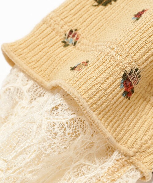 BEAMS COUTURE(ビームスクチュール)の「花柄 サーマル トップス(Tシャツ/カットソー・レディース・クリーム/カーキ・ONE SIZE)」の12枚目の写真