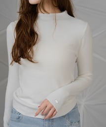 ロゴプレートリブニット