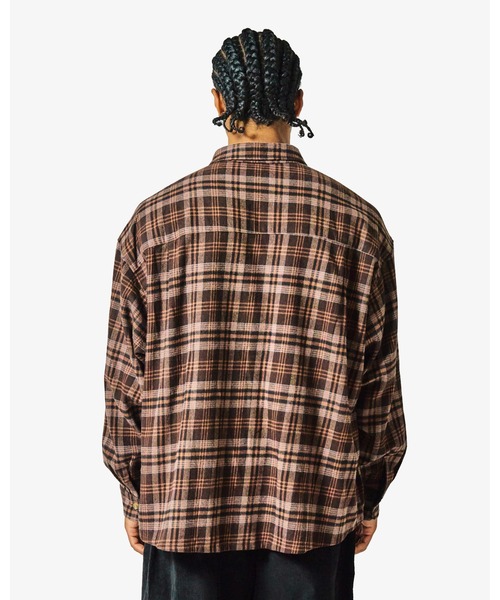 KEBOZ（ケボズ）の「CHECK SHIRT（シャツ/ブラウス・メンズ・ブラウン/グレー/ブラック・M/L/XL）」の4枚目の写真