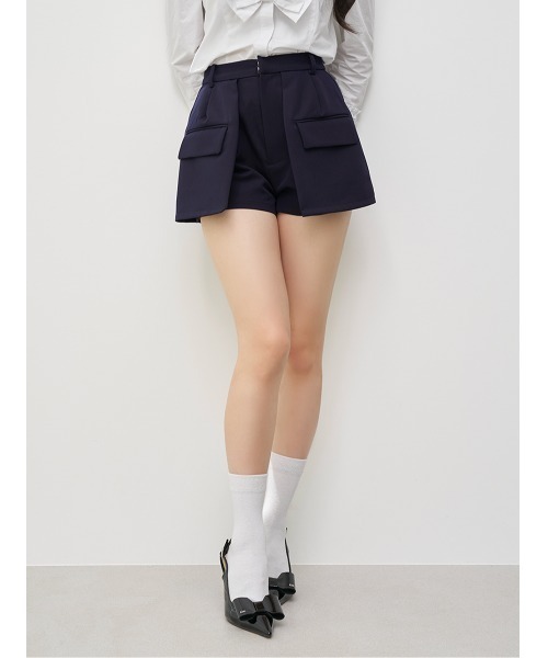 AmeliaMoi(アメリアモワ)の「AmeliaMoiベルシエルショートパンツ(その他パンツ・レディース・その他/ブラウン/ライトベージュ/ネイビー・FREE)」の3枚目の写真