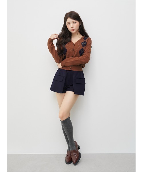AmeliaMoi(アメリアモワ)の「AmeliaMoiベルシエルショートパンツ(その他パンツ・レディース・その他/ブラウン/ライトベージュ/ネイビー・FREE)」の14枚目の写真