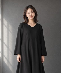 フレアワンピース ブラックフォーマル ロング丈