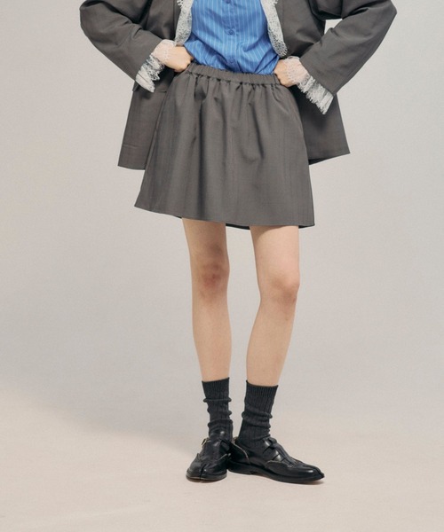 LEPSIM(レプシィム)の「《un STANDARD by LEPSIM》レイヤードミニスカパン 1051430(その他パンツ・レディース・チャコールグレー/チェック/ブラウン・FREE)」の1枚目の写真