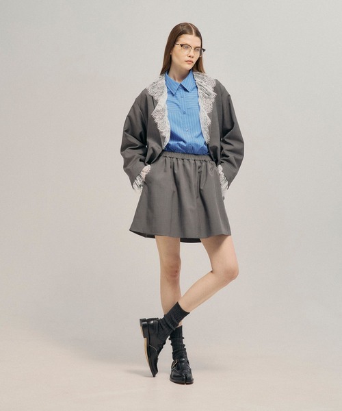 LEPSIM(レプシィム)の「《un STANDARD by LEPSIM》レイヤードミニスカパン 1051430(その他パンツ・レディース・チャコールグレー/チェック/ブラウン・FREE)」の8枚目の写真