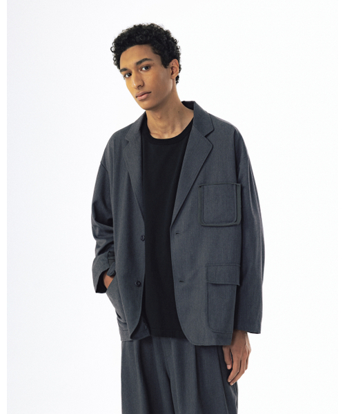 ANGLAN（アングラン）の「Mix Structured Blazer - Grey（テーラードジャケット・メンズ・その他・ONE SIZE）」の5枚目の写真