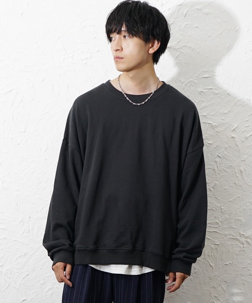 MinoriTY(マイノリティ)の「【MinoriTY】裏毛スーパーBIGトレーナー メンズ 秋服 家庭洗濯可能 ウィメンズ ユニセックス(Tシャツ/カットソー・メンズ・ピンク/ブルー/アイボリー/ブラック・S/L/M)」の3枚目の写真