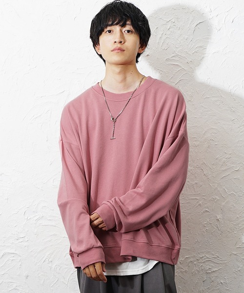 MinoriTY(マイノリティ)の「【MinoriTY】裏毛スーパーBIGトレーナー メンズ 秋服 家庭洗濯可能 ウィメンズ ユニセックス(Tシャツ/カットソー・メンズ・ピンク/ブルー/アイボリー/ブラック・S/L/M)」の5枚目の写真