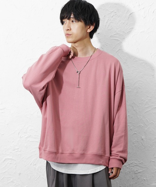 MinoriTY(マイノリティ)の「【MinoriTY】裏毛スーパーBIGトレーナー メンズ 秋服 家庭洗濯可能 ウィメンズ ユニセックス(Tシャツ/カットソー・メンズ・ピンク/ブルー/アイボリー/ブラック・S/L/M)」の6枚目の写真