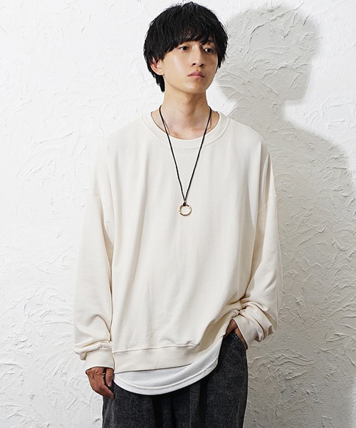 MinoriTY(マイノリティ)の「【MinoriTY】裏毛スーパーBIGトレーナー メンズ 秋服 家庭洗濯可能 ウィメンズ ユニセックス(Tシャツ/カットソー・メンズ・ピンク/ブルー/アイボリー/ブラック・S/L/M)」の9枚目の写真
