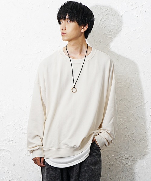 MinoriTY(マイノリティ)の「【MinoriTY】裏毛スーパーBIGトレーナー メンズ 秋服 家庭洗濯可能 ウィメンズ ユニセックス(Tシャツ/カットソー・メンズ・ピンク/ブルー/アイボリー/ブラック・S/L/M)」の11枚目の写真