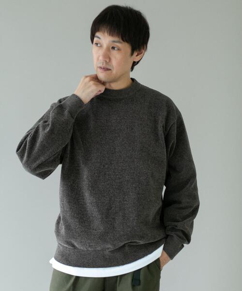 URBAN RESEARCH DOORS（アーバンリサーチドアーズ）の「モールニットプルオーバー（ニット/セーター・メンズ・モカ/ベージュ/グリーン・LARGE/MEDIUM）」の2枚目の写真
