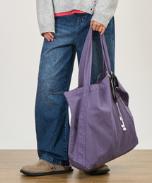 ラフキャンバスビッグショッパーバッグ (PURPLE)