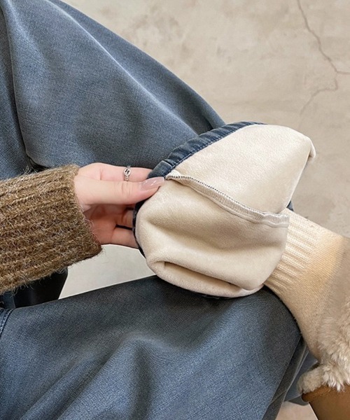 ReRe(リリ)の「裏起毛あったかワイドパンツ(その他パンツ・レディース・ネイビー/オフホワイト/ライトブルー/ブラック・MEDIUM/X-LARGE/LARGE/SMALL)」の7枚目の写真