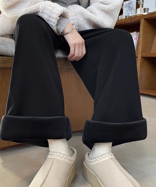 ReRe(リリ)の「裏起毛あったかワイドパンツ(その他パンツ・レディース・ネイビー/オフホワイト/ライトブルー/ブラック・MEDIUM/X-LARGE/LARGE/SMALL)」の18枚目の写真
