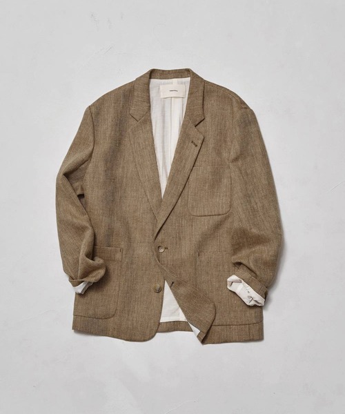 TODAYFUL(トゥデイフル)の「【TODAYFUL/トゥデイフル】Boyfriend Linen Jacket/ボーイフレンドジャケット(テーラードジャケット・レディース・チョコ/ベージュ/ブラック・36/38)」の3枚目の写真