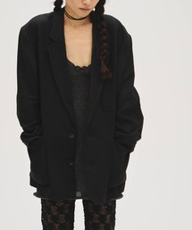 TODAYFUL(�g�D�f�C�t��)�́yTODAYFUL/�g�D�f�C�t���zBoyfriend Linen Jacket/�{�[�C�t�����h�W���P�b�g(�e�[���[�h�W���P�b�g)