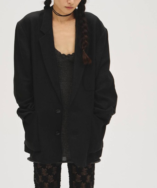TODAYFUL(トゥデイフル)の「【TODAYFUL/トゥデイフル】Boyfriend Linen Jacket/ボーイフレンドジャケット(テーラードジャケット・レディース・チョコ/ベージュ/ブラック・36/38)」の1枚目の写真