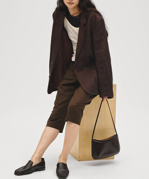 TODAYFUL(トゥデイフル)の「【TODAYFUL/トゥデイフル】Boyfriend Linen Jacket/ボーイフレンドジャケット(テーラードジャケット・レディース・チョコ/ベージュ/ブラック・36/38)」の8枚目の写真