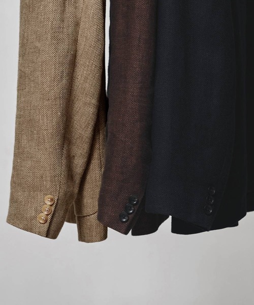 TODAYFUL(トゥデイフル)の「【TODAYFUL/トゥデイフル】Boyfriend Linen Jacket/ボーイフレンドジャケット(テーラードジャケット・レディース・チョコ/ベージュ/ブラック・36/38)」の12枚目の写真