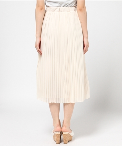 N.(N. Natural Beauty Basic)(エヌエヌナチュラルビューティーベーシック)の「シフォンプリーツスカート(スカート・レディース・ホワイト/ピンク/イエロー/ネイビー・MEDIUM)」の7枚目の写真