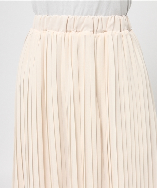 N.(N. Natural Beauty Basic)(エヌエヌナチュラルビューティーベーシック)の「シフォンプリーツスカート(スカート・レディース・ホワイト/ピンク/イエロー/ネイビー・MEDIUM)」の8枚目の写真