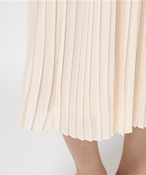 N.(N. Natural Beauty Basic)(エヌエヌナチュラルビューティーベーシック)の「シフォンプリーツスカート(スカート・レディース・ホワイト/ピンク/イエロー/ネイビー・MEDIUM)」の10枚目の写真