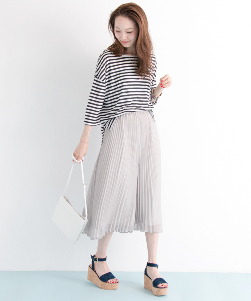 URBAN RESEARCH（アーバンリサーチ）の「UR テンセルポケットTシャツ（Tシャツ/カットソー・レディース・ベージュ系その他/ホワイト×ネイビー/ミント/オフホワイト・FREE）」の21枚目の写真