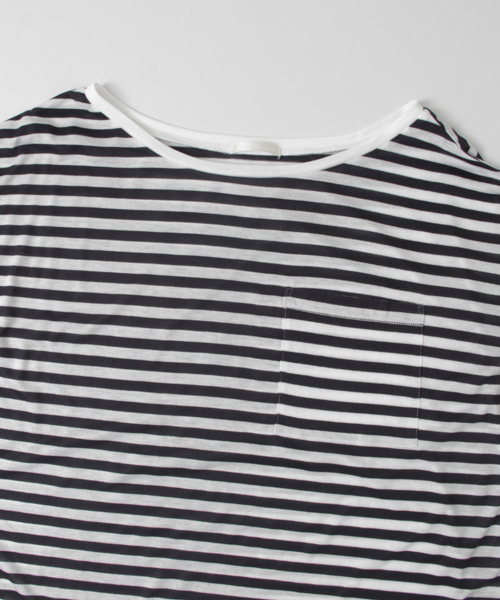 URBAN RESEARCH（アーバンリサーチ）の「UR テンセルポケットTシャツ（Tシャツ/カットソー・レディース・ベージュ系その他/ホワイト×ネイビー/ミント/オフホワイト・FREE）」の17枚目の写真