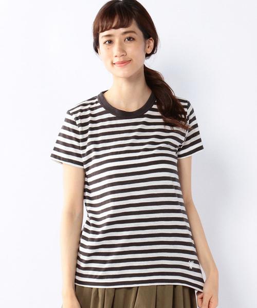 coen(コーエン)の「ボーダーショートスリーブTシャツ(Tシャツ/カットソー・レディース・ブラック/グレー・MEDIUM/LARGE)」の2枚目の写真