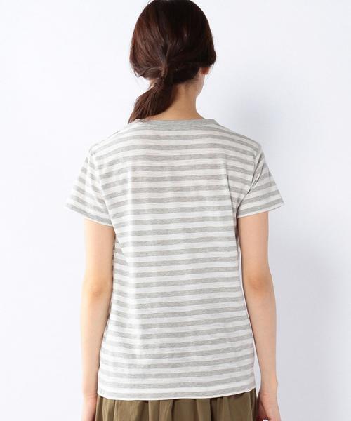 coen(コーエン)の「ボーダーショートスリーブTシャツ(Tシャツ/カットソー・レディース・ブラック/グレー・MEDIUM/LARGE)」の7枚目の写真