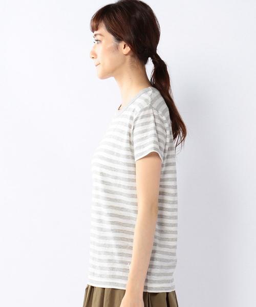 coen(コーエン)の「ボーダーショートスリーブTシャツ(Tシャツ/カットソー・レディース・ブラック/グレー・MEDIUM/LARGE)」の13枚目の写真