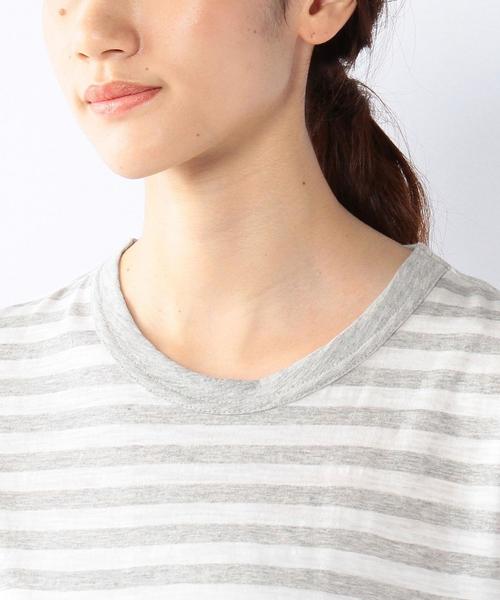 coen(コーエン)の「ボーダーショートスリーブTシャツ(Tシャツ/カットソー・レディース・ブラック/グレー・MEDIUM/LARGE)」の11枚目の写真