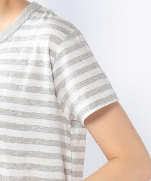 coen(コーエン)の「ボーダーショートスリーブTシャツ(Tシャツ/カットソー・レディース・ブラック/グレー・MEDIUM/LARGE)」の10枚目の写真