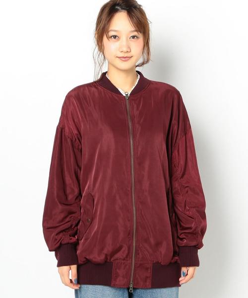 Another Edition（アナザーエディション）の「ビックMA-1/AEＭBC　BIG MA-1（MA-1・レディース・ワインレッド/オリーブ・SMALL/MEDIUM）」の4枚目の写真