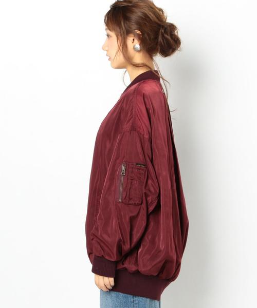 Another Edition（アナザーエディション）の「ビックMA-1/AEＭBC　BIG MA-1（MA-1・レディース・ワインレッド/オリーブ・SMALL/MEDIUM）」の10枚目の写真