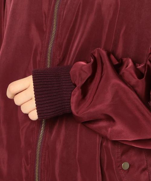 Another Edition（アナザーエディション）の「ビックMA-1/AEＭBC　BIG MA-1（MA-1・レディース・ワインレッド/オリーブ・SMALL/MEDIUM）」の13枚目の写真