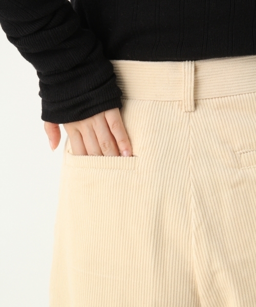 A part by（アパートバイ）の「コーデュロイワイドパンツ 741041 （その他パンツ・レディース・オフホワイト/ブラック・MEDIUM/LARGE）」の5枚目の写真