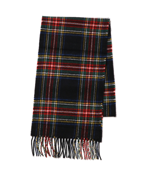 SHIPS JET BLUE（シップスジェットブルー）の「JOHN SCOTT: ラムウール チェックマフラー 【25×180】（マフラー・メンズ・ブラック/オリーブ/キャメル/レッド/ダークグレー/ネイビー・ONE SIZE）」の10枚目の写真