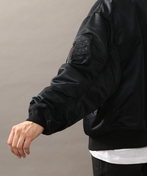 BEAUTY&YOUTH UNITED ARROWS（ビューティーアンドユースユナイテッドアローズ）の「BY ナイロン ルーズ MA-1◆（MA-1・メンズ・ブラック/ブラウン・LARGE/SMALL/MEDIUM）」の12枚目の写真