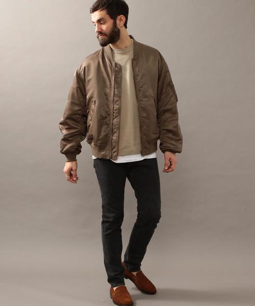 BEAUTY&YOUTH UNITED ARROWS（ビューティーアンドユースユナイテッドアローズ）の「BY ナイロン ルーズ MA-1◆（MA-1・メンズ・ブラック/ブラウン・LARGE/SMALL/MEDIUM）」の3枚目の写真