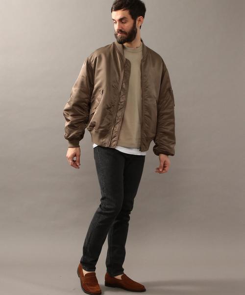 BEAUTY&YOUTH UNITED ARROWS（ビューティーアンドユースユナイテッドアローズ）の「BY ナイロン ルーズ MA-1◆（MA-1・メンズ・ブラック/ブラウン・LARGE/SMALL/MEDIUM）」の4枚目の写真